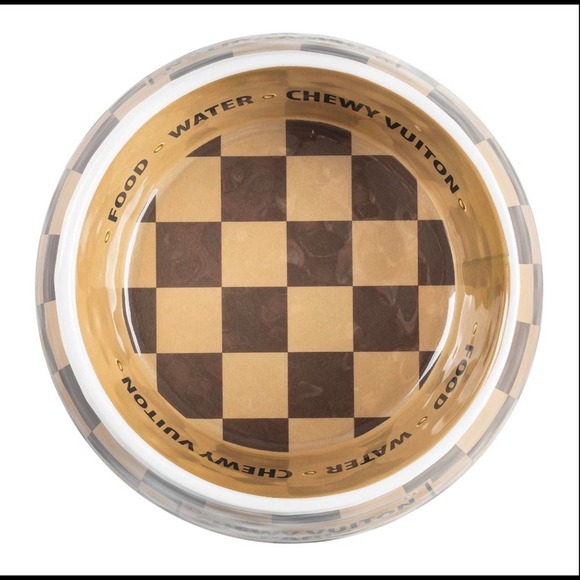 Checker Chewy Medium Bowl Set Chip-resistant  BPA FREE NEW - Picture 3 of 3